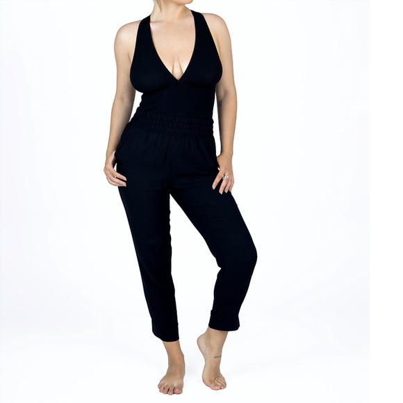 NEW BROMELIA SWIMWEAR ilha bela tank top in midnight - Picture 2 of 2